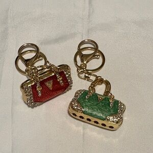 Gold and Red/Green Keychains